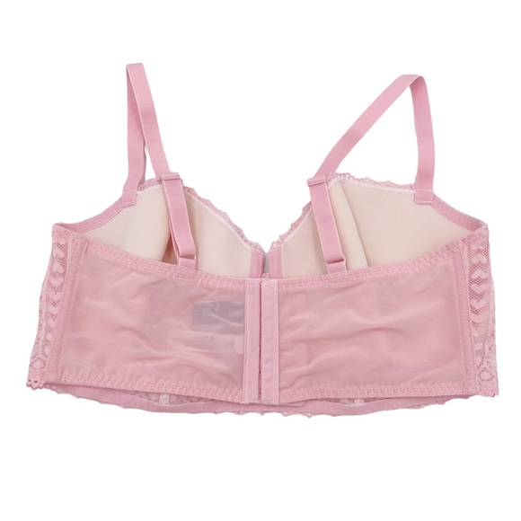 Adore Me Nymphadora Contour Bra Coral Blush Pink Heart Lace Size 38DDD - Picture 3 of 7